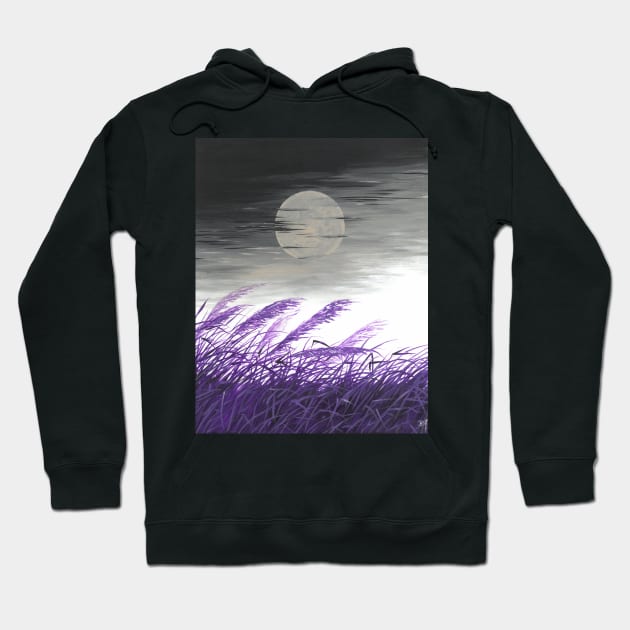 Purple Reeds Hoodie by Art by Veya